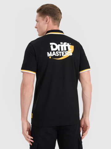Koszulka polo Drift Masters – bawełniana, z kołnierzykiem i nadrukiem